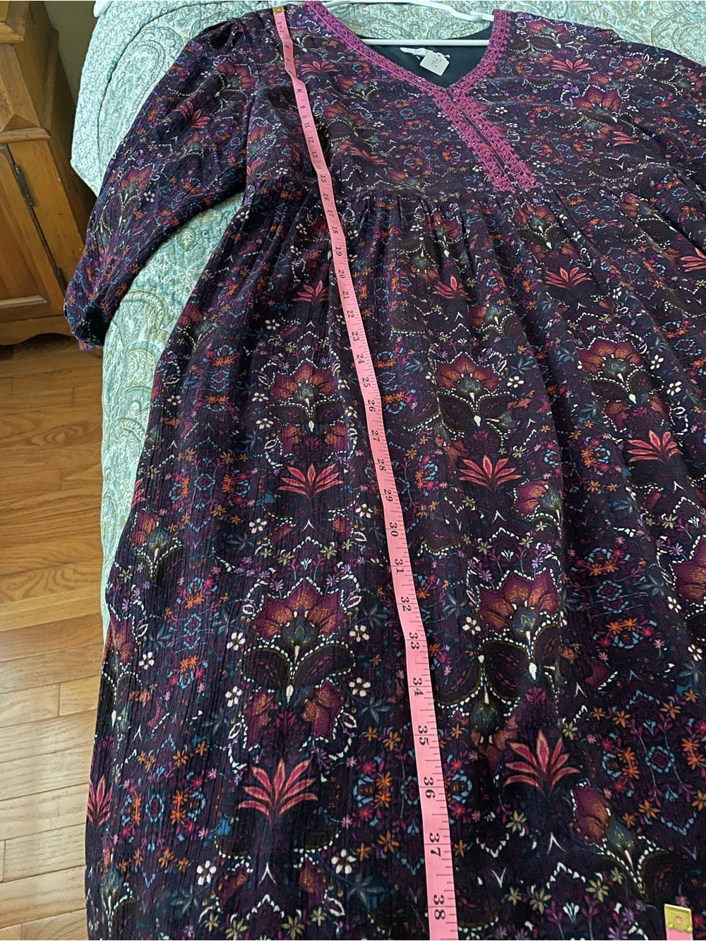 🌸 J.Jill Boho Floral V-Neck Dress | 2X 🌸 - Picture 4 of 8